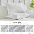 WARMDERN Waffle Weave Pillowcases Standard Size 4 Pack Pillow Cases Soft Microfiber Pillow Case Covers Set of 4 Boho Woven Textured Pillowcase with Envelope Closure(White, 20x26 Inches, 4 Pack) - color: White-waffle Weave, size: 20" x 26" (Pack of 4)