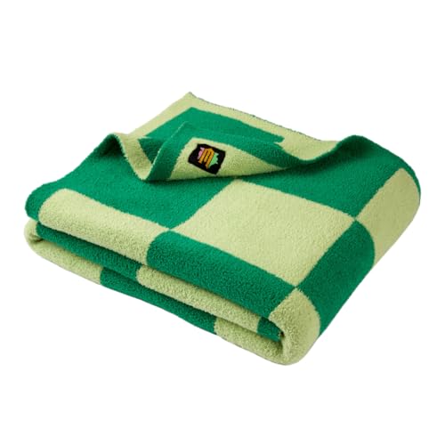 Wicked Elphaba Paul Tazewell Checkered Bedding Soft Cozy Feather Knit Intarsia Throw Blanket, 50 in x 60 in, (Officially Licensed Product) By Franco Collectibles - color: Wicked - Elphaba Checkered, size: 50 in x 60 in