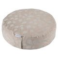 Meditation Cushion, Comfortable Meditation Pillow with Peacock Feather Jacquard Cover. Buckwheat Hull Filled Zafu Floor Pillow 16 * 16 * 5 in - color: Apricot Gray