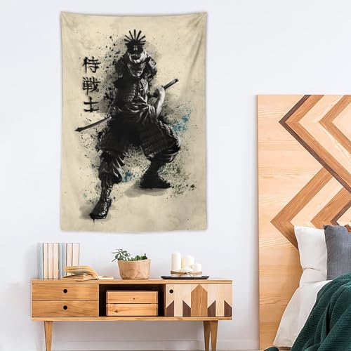 JOKIMAL Japanese Samurai Art Tapestry Poster Wall Art Decor for ApartmentHomeDorm Living Room Bedroom 40"x60" - color: Samurai 2