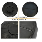 Thgonwid Unstuffed Moroccan Ottoman Pouf Cover, Ottoman Footstool Storage Solution, Bean Bag Chair, Foot Rest, Black - color: Black
