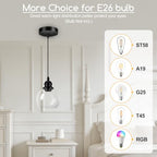 Pendant Lights Kitchen Island, Black Pendant Light with Glass Lampshade, 71 Inch Adjustable Hanging Lamp for Kitchen Living Room, Modern Farmhouse Industrial Ceiling Lighting Fixture(E26 Base,No Bulb) - size: 1Light - D 5.91 IN