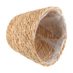 4 Pack 10 in 8.7 in 7 in Seagrass Planter Basket for Indoor Outdoor Plants, Decorative Woven Flower Pot Cover Fits Most Plant Containers