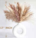 Dried Pampas Grass Decor, 128PCS Pampas Grass with Bunny Tails Dried Flowers, Reed Grass Bouquet for Wedding, Boho Flowers, Home Table Decor, Rustic Farmhouse Party - size: 128PCS