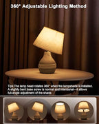 10" H Small Rechargeable Cordless Ceramic Table Lamp with Remote, RGB & Warm White Light, Timer & Dimmer, Battery Table Lamp with Linen Shade for Patio, Bedroom, Living Room, Dining Table - size: Mini-10"H