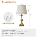 Bedside Table Lamp Touch Control Bedroom Lamps with USB A and C Charging Port 3 Way Dimmable Touch Lamps for Nightstand Living Room Bedroom Dorm Home Office Reading, Set of 2 - color: Gold