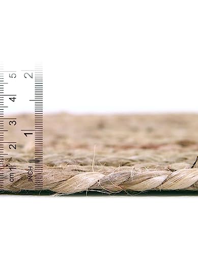 Unique Loom Braided Jute Collection Area Rug - Dhaka (1' 2" x 6' 1" Table Runner, Natural) - color: Natural, size: 1'2" x 6'1" (Table Runner)