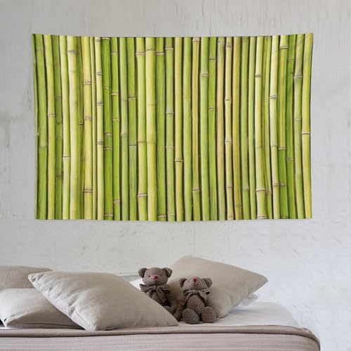 HZOHNAGO Bamboo Tapestry Chinese Style Green Pattern Printed Wall Tapestry Painting Wall Hanging for Bedroom Living Room Dorm 60" W x 40" H - color: Bamboo-7, size: 60"L x 40"W