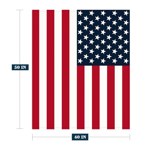 YeeJu American Flag Throw Blanket Kids Small Patriotic 4th of July Memorial Day Fourth of July Blanket Girl Boy Baby Couch Soft Blankets Red White Blue Stars Stripes Veteran Blanket 40x50 - color: Flag-01, size: 40"x50"
