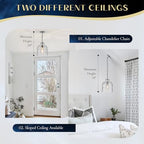 Chrome Pendant Light for Kitchen Island – 10" Modern Glass Dome Hanging Light Fixture, Single E26 Ceiling Pendant Lamp for Dining Room, Hallway, Bedroom - color: Chrome-Medium