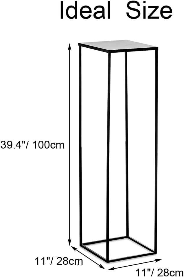 Black Plant Stand Indoor: 39.4” Tall Pedestal Stand for Wedding Centerpieces Party Event Center Pieces Decoration for Table Home Decor 2 PCS
