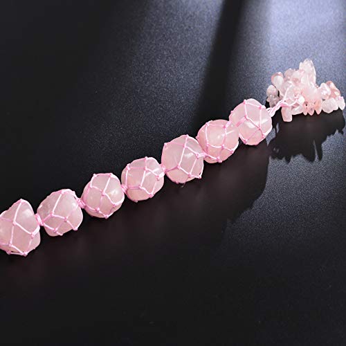 Hanging Ornaments Natural Rose Quartz Ornaments Home Decor Gemstones Reiki Feng Shui Ornament Window Wall Ornament - color: A-style 6