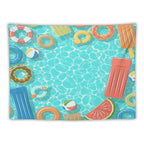 Kurtect Summer Theme Tapestry,Swimming Pool Fruit Cartoon Kids Teens Pattern Print Tapestries for Party Beach Picnic Blankets Tablecloths Living Room Wall Deocr, 30x40 in - color: style-2, size: 40"L x 30"W