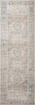 Loloi Chris Loves Julia Jules Collection JUL-07 Natural/Ocean 7'-6'' x 9'-6'', .13" Pile Height, Area Rug - color: Natural / Ocean, size: 7'6" x 9'6" (Rectangular)