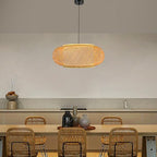 Retro 23.5" Ceiling Light Bamboo Rattan Weaving Pendant Light Rattan Lantern, Vintage Bamboo Wicker Rattan Pendant Light Asian Hanging Ceiling Lamp Loft 60cm