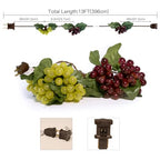Grape Vine String Lights, 100 LED Grape Lights, Fruit String Lights for Kitchen, Wine Cabinet, Home Decoration, 10 Cluster Purple and Green Grapes Christmas Lights (Green & Purple)