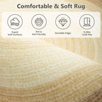 Asrug Imitation Jute Low Pile Round Rug Area Rug Washable Non-Slip Circle Rug Soft Plush Touch Circle Rugs Round for Kitchen Bathroom Living Bedroom Nursery, Carpet 4ft /48 inch/122 cm Brown/Beige - color: Brownbeige, size: 4ft