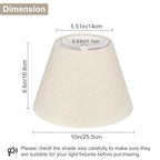 Small Lamp Shades Set of 2, Beige with Silver Thread Lamp Shade, 5.5" Top x 10" Bottom x 6.6" High, Glitter Linen Lamp Shades for Table Lamps Bedside Lamps, Spider, Bulb Clip Adapters Included - color: Beige with Silver Thread
