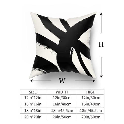 Beige and Black Pillow Covers 22x22 Abstract Throw Pillows for Couch Modern Striped Cushion Covers for Living Room Sofa Bed Decorative Pillows Cases Set of 4 - color: Blackbeige, size: 22" x 22" (Pack of 4)