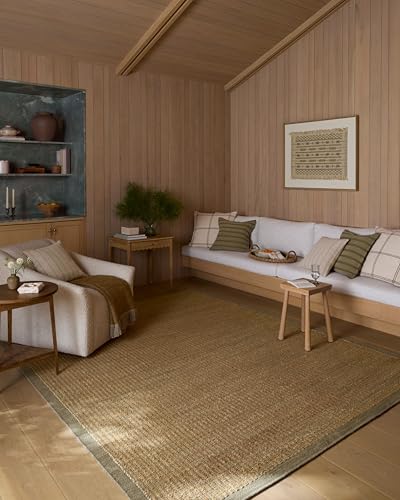 Loloi Amber Lewis Lilah Collection LIH-01 Natural/Grey 2'-3" x 3'-9" Accent Rug Jute, Wool, Cotton, Neutral, Living, Bedroom, Dining, Rug - color: Natural / Grey, size: 2'3" x 3'9" (Rectangular)
