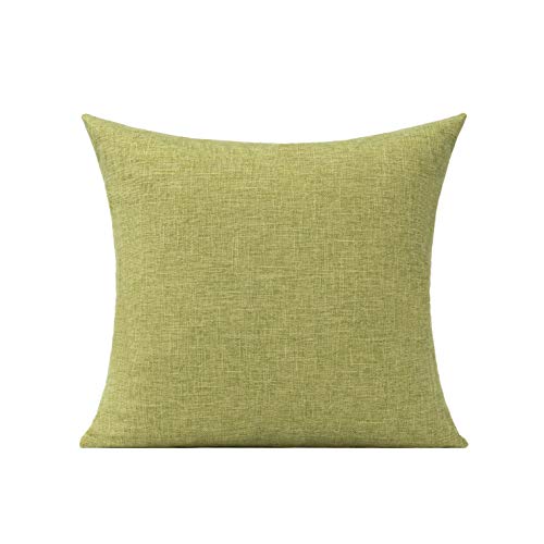 All Smiles Dark Green Throw Pillow Covers 18x18 Set of 2 Olive Couch Cushion Garden Bench Porch Outdoor Patio Solid Square Accent Pillows for Sofa - color: Olive Green, size: 18" x 18" (Pack of 2)