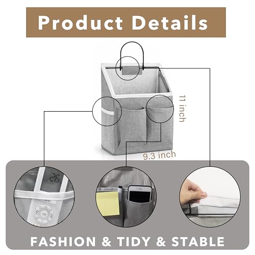 Kanrichu 4pcs Wall Hanging Storage Bag, Wall Hanging Baskets for Organizing as Over the Door Organizer, Wall File Organizer, Rv Storage and Organization. For Bedroom, Office, Camper (Gray-Upgraded) - color: Gray-Small (4 pcs)