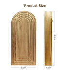 Arched Wooden Wall-Mounted Vases, Rustic Farmhouse Wood Wall Decor for Dried Flowers, Modern Boho Hanging Wall Planter, 2 Pack