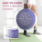 Yes4All Meditation Cushion, Floor Pillow Foam Zafu Buckwheat, Mandala Pattern Yoga Meditation Bolster Pillows, Floor Cushions - color: Violet - Upgraded