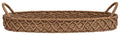 Creative Co-Op Decorative Oval Woven Seagrass Tray with Handles - size: 32" x 13" x 7"