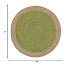 SAFAVIEH Natural Fiber Collection Area Rug - 2'6" x 4' Oval, Green & Natural Brown, Handmade Jute, Braided Border Design (NF801G) - color: Green/Natural, size: 2'6" x 4' (Oval)
