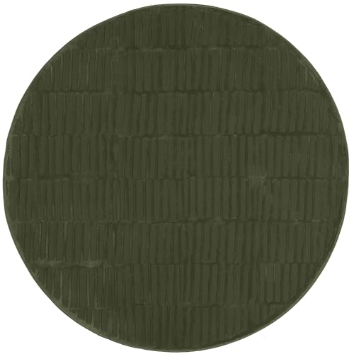Nuloom Kailani Green, 6' Round, Geometric, Soft and Cozy, High Traffic, Stain Resistant, Easy Clean, Durable Washable Area Rug for Bedroom, Living Room, Dining Space, Den, Foyer, Entryway - color: Green, size: 6' (Round)