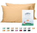 Sunflower Queen Pillowcases Set of 2, 100% Cotton Queen Size Pillow Cases 2, 20×30 inches Desert Mist, Soft and Breathable - color: Desert Mist, size: Queen (20"x30")
