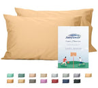 Sunflower Queen Pillowcases Set of 2, 100% Cotton Queen Size Pillow Cases 2, 20×30 inches Desert Mist, Soft and Breathable - color: Desert Mist, size: Queen (20"x30")