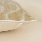 Yangest Beige Throw Pillow Cover Wavy Cushion Cover Modern Zippered Rectangular Pillowcase for Sofa Couch Bedroom Living Room Home, 12x20 Inch - color: Beige, size: 20" x 12" (Pack of 1)