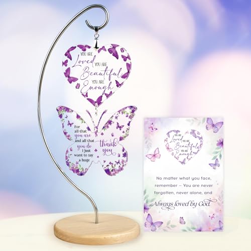 Thank You Gifts - Retirement Gifts for Women, Nurse, Coworkers, Teacher, Boss, Retirement Farewell Going Away - Appreciation Gift Little Reminders You are Enough - Motivational Office Desk Decor - color: 15 - Thank You Butterfly