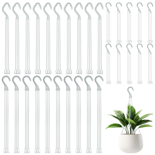 DOITOOL 30PCS Hanging Basket Chains 15.33''+14.15''+9.24Inch Plant Chains with Hooks Replacement Plant Hangers 3 Different Sizes Plastic Hangers for Hanging Baskets Bird Feeders,Planters,Lanterns