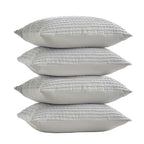 WARMDERN Grey Pillow Covers King Pillow Cases Soft Microfiber Pillow Cases Set of 4 Boho Textured Pillowcase with Envelope Closure(Grey, King, 4 Pack) - color: Gray, size: 20" x 36" (Pack of 4)