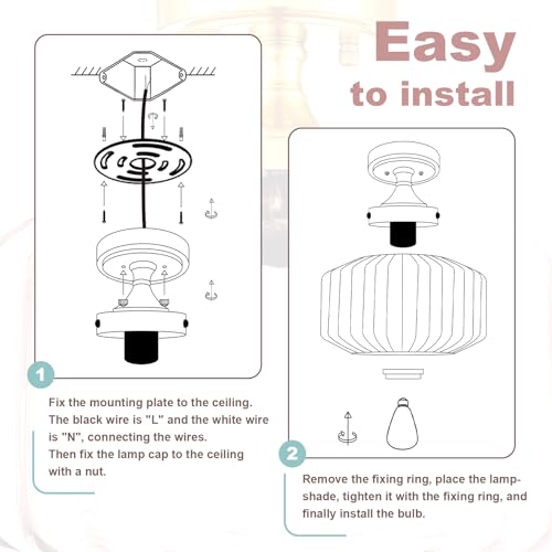 Flush Mount Ceiling Light Gold Light Fixture Set of 2 Striped Glass Shade Pink Chandelier Farmhouse Semi Flush Mount Light for Pantry Bar Cafe Hallway Entryway - color: Pink, 2 Pack