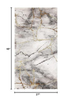 SAFAVIEH Craft Collection Accent Rug - 2'3" x 4', Grey & Gold, Modern Abstract Design, Non-Shedding & Easy Care, Ideal for High Traffic Areas in Entryway, Living Room, Bedroom (CFT877F) - color: Grey/Gold, size: 2'3" x 4' (Rectangular)