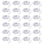 Brightown 24 Pack LED Fairy Lights Battery Operated 7 ft 20 LED String Light Waterproof Silver Wire Firefly Starry Lights for Crafts Wedding Party Bedroom (White) - color: White, size: 24 Pack