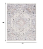 SAFAVIEH Oregon Collection Area Rug - 9' x 12', Beige & Grey, Oriental Distressed Design, Non-Shedding & Easy Care, Ideal for High Traffic Areas in Living Room, Bedroom (ORE898B) - size: 9' x 12' (Rectangular)