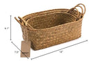 DOKOT Woven Rattan Baskets - Set of 3, Perfect for Kitchen Storage and Organizing Fruits