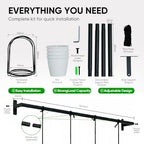 Hanging Planters for Indoor Plants with 4 Pots, Adjustable Window Plant Rod, Space-Saving Herb Garden Holder for Wall or Ceiling Mount (40in-4 Hanging basins)