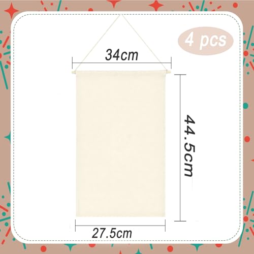 Boao 4 Pcs Boho Room Decor Hanging Decorations Pin Banner Wall Display Banners Elementary Wall Art Banner Welcome to Teacher Gift(Beige,17.5 x 10.8 Inches,Classic) - color: Beige, size: 17.5 x 10.8 Inches