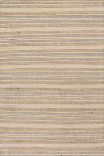 Dash & Albert Marn Striped Handmade Jute Rug, 2' X 3', Sand Striped Pattern - color: Marn Sand, size: 2'6" x 8' (Runner)
