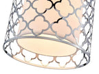 Shrine Lighting Drum Light Fixtures, Perfect Drum Pendant Light for Dining Room, Kitchen, D7'' x H9'', Adjustable Rob 11.8''~23.6'', E26*1 Sockets, Beige Linen Fabric Lampshade & Silver Mesh Cover - color: Silver&Pendant D7''