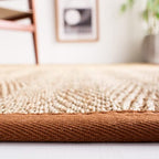 SAFAVIEH Area Rug 2x3 - Natural Fiber Collection - Natural & Brown, Seagrass, Herringbone Pattern with Border (NF115B) - color: Natural/Brown, size: 2' x 3' (Rectangular)
