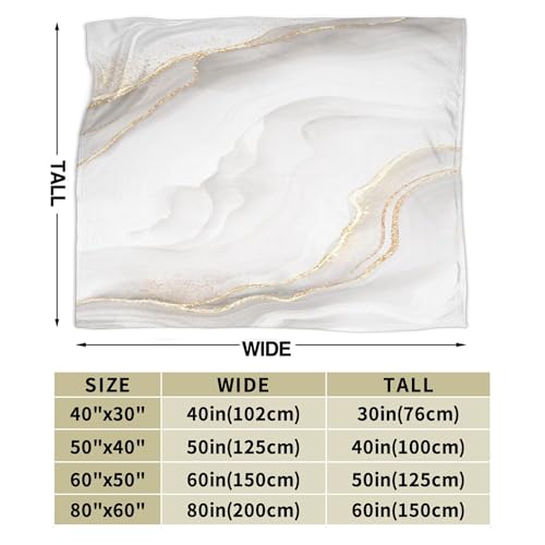 Grey and Golden Throw Blanket for Couch Chair Sofa Bed, Flannel Soft Abstract Modern Marble Print Luxury Stripe Seasonal Warm Cozy Botanical Blanket for Bedroom Living Room Car All Season 30"x 40" - color: Marble05, size: 30X40 inch