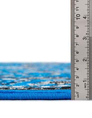 Unique Loom Sialk Hill Collection Area Rug - Washington (2' 2" x 8' 2" Runner, Dark Blue/ Black) - color: Dark Blue/Black, size: 2'2" x 8'2" (Runner)