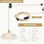 Pendant Light Fixture - color: Hibiscus Transparent
